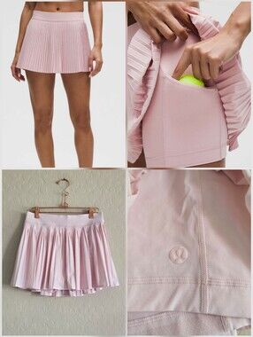 Lululemon Varsity High-Rise Pleated Tennis Skirt Size 6 Pink Haze
